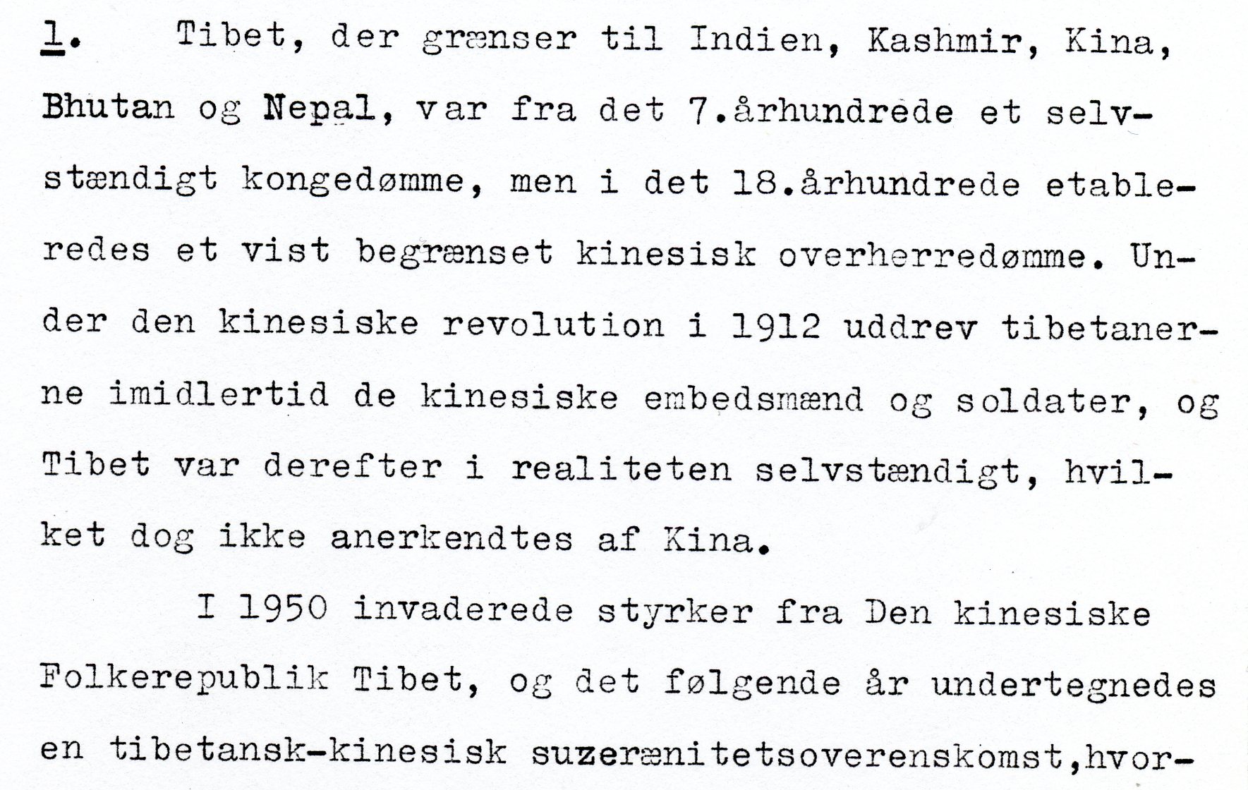 Udenrigsministeriet om Tibets grænser 1961Tibetgraenser.jpg